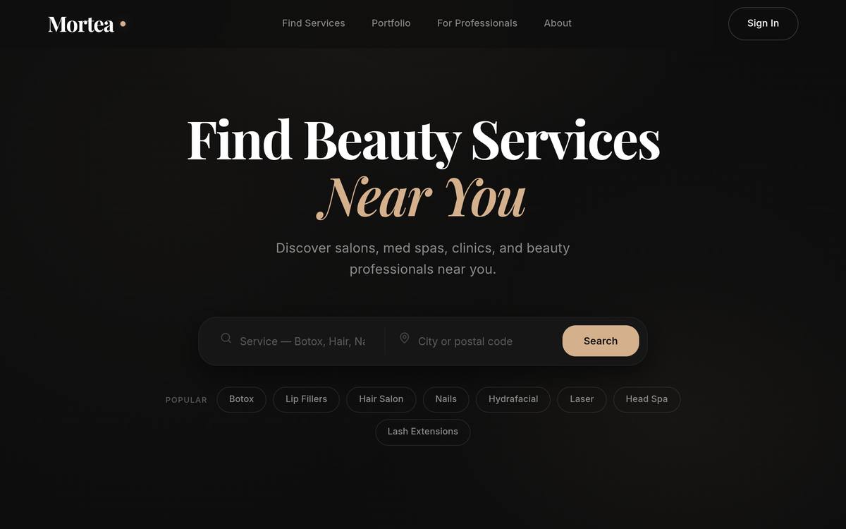 Mortea platform — client project by FMBytex